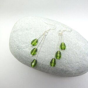 Czech glass dangle earrings